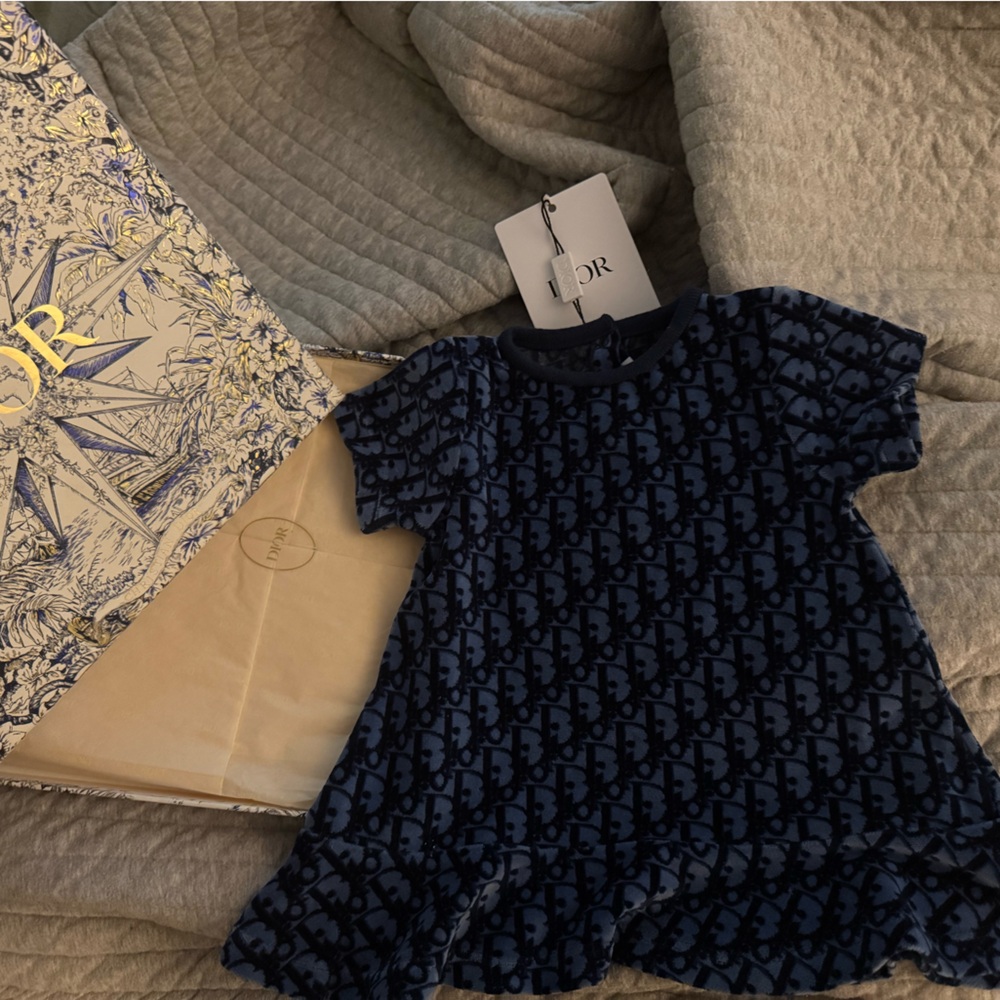 Dior Dark Blue Monogram Dress